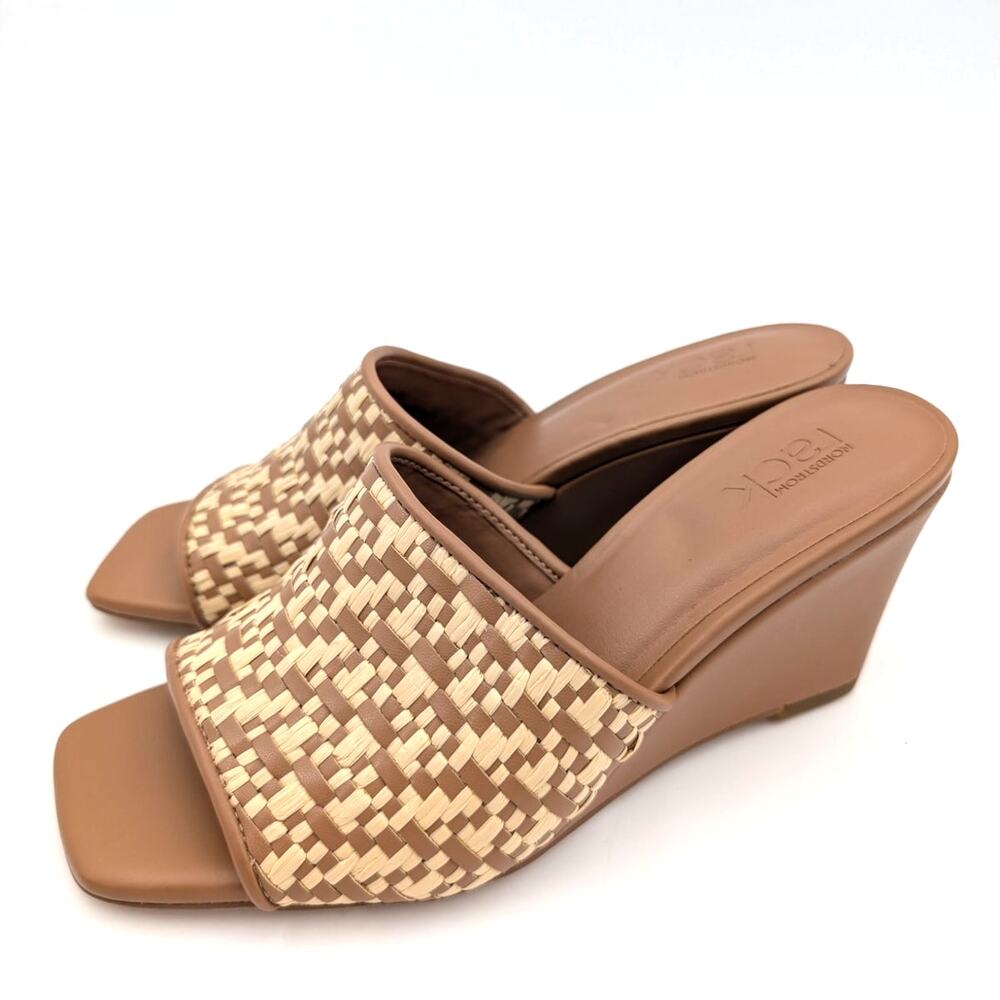 Nordstrom Rack Fatima Wedge Sandal Women's Tan Caramel Size US6M EU37